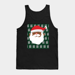 Ugly Christmas Black African American Santa Tank Top